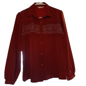 Sen Meei Burnt Orange Button Up Shirt